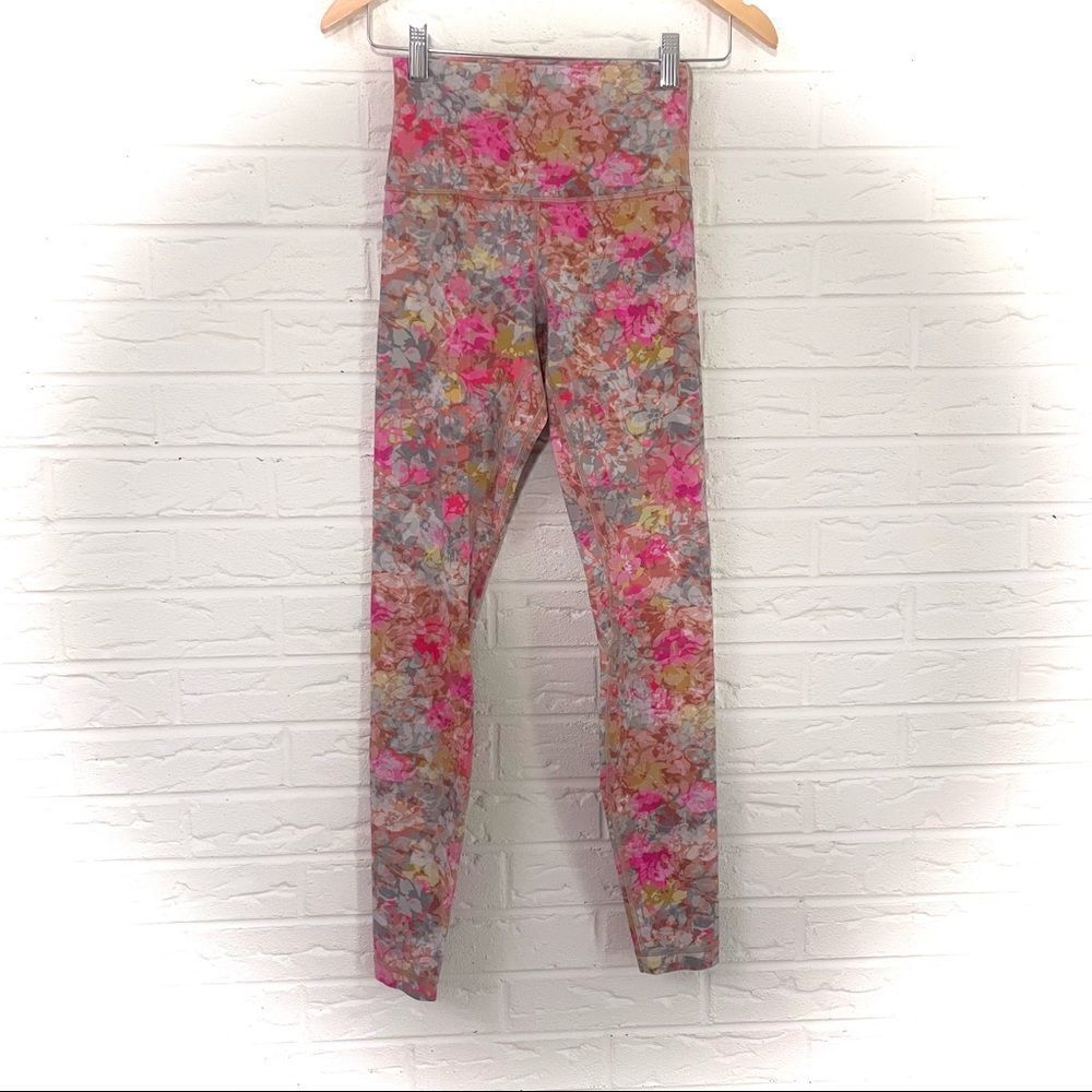 Lululemon Align Nulu Pant 28” Inflorescent Multi Floral Legging Size 4